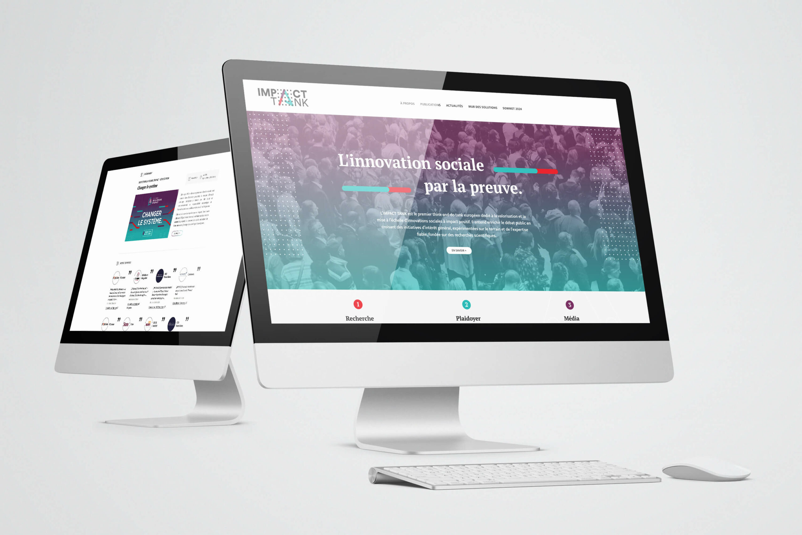 Site IMPACT TANK présentation sur desktop