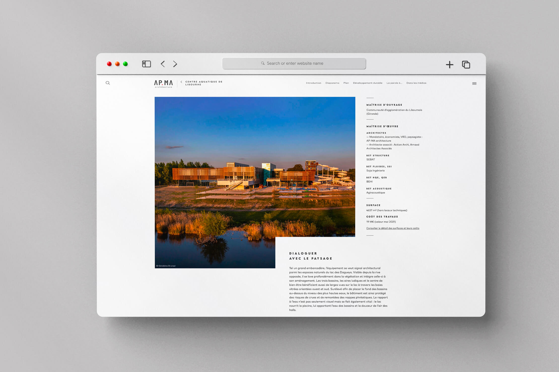 Visuel projet site AP-MA architecture